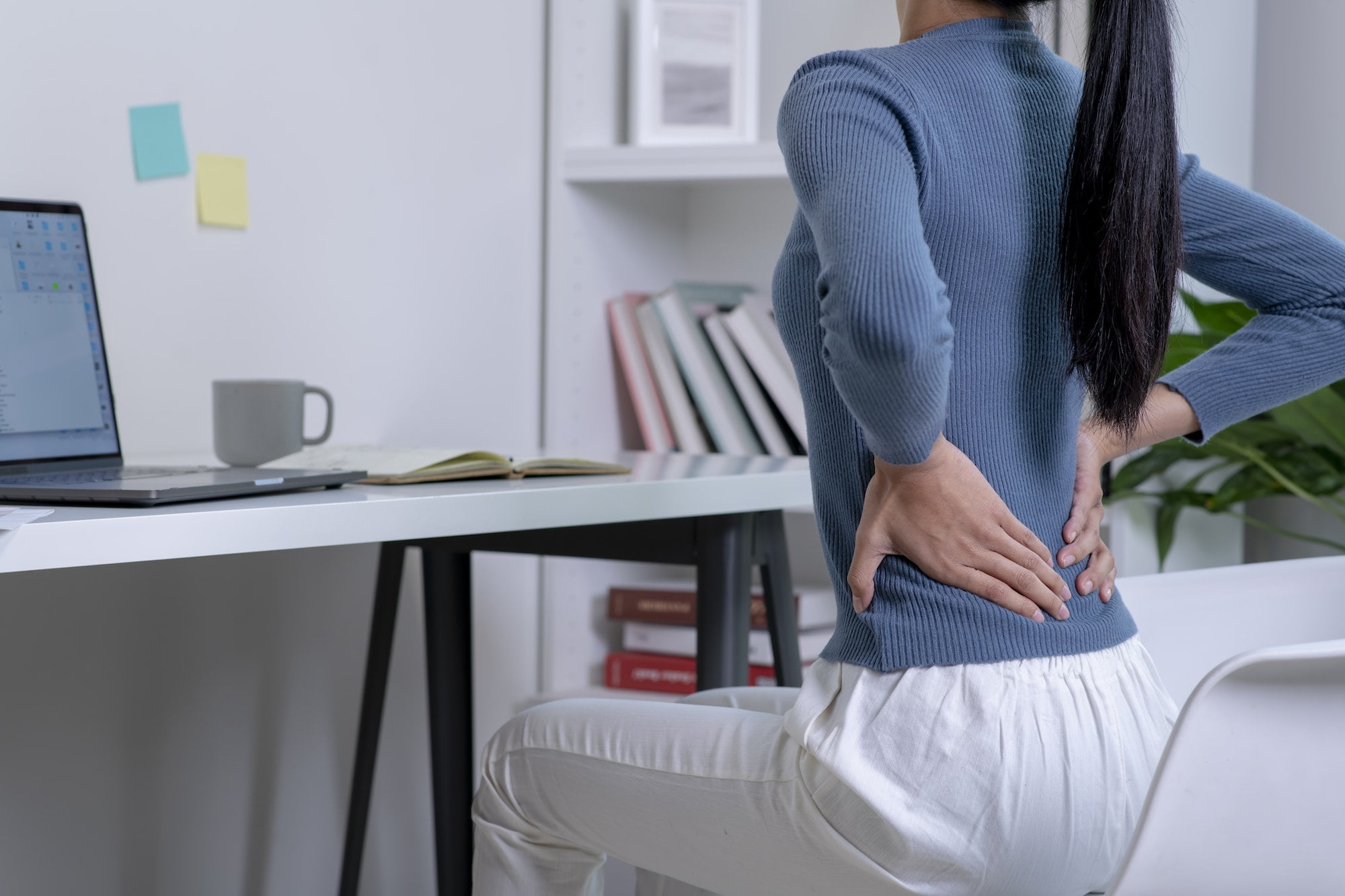 Woman with back pain